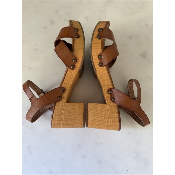 MIA Susan Women's Platform Boho Clog Brown Sandals Size 8.5 - Picture 3 of 7